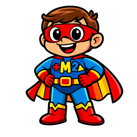 Super Maths Hero Mascot